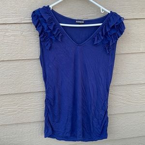 Express navy blue shell sleeveless top. Ladies size large